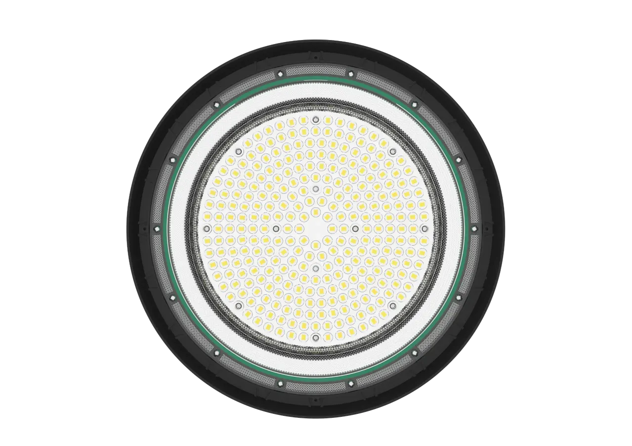 Round high bay DOB LED HB42 for high-ceiling halls