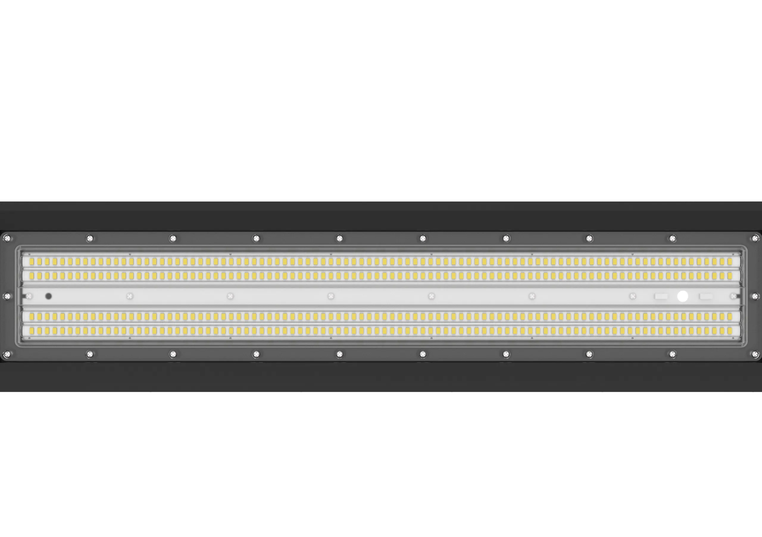 Efficient linear high bay fixtures designed for assembly lines, warehouse aisles and manufacturing facilities, model LHB03