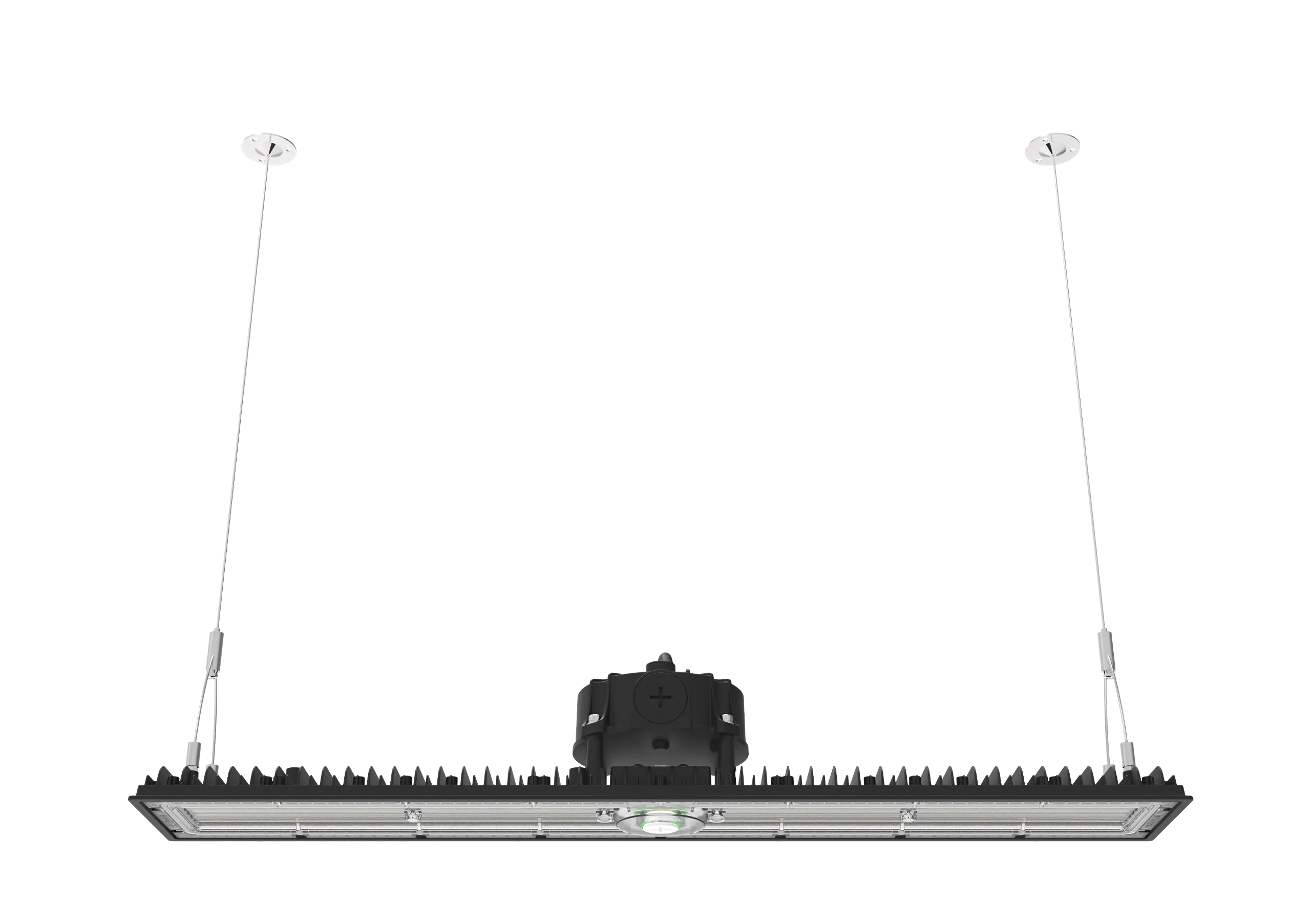 Factory linear high bay lamps designed for distribution warehouses and industrial spaces, model LHB04
