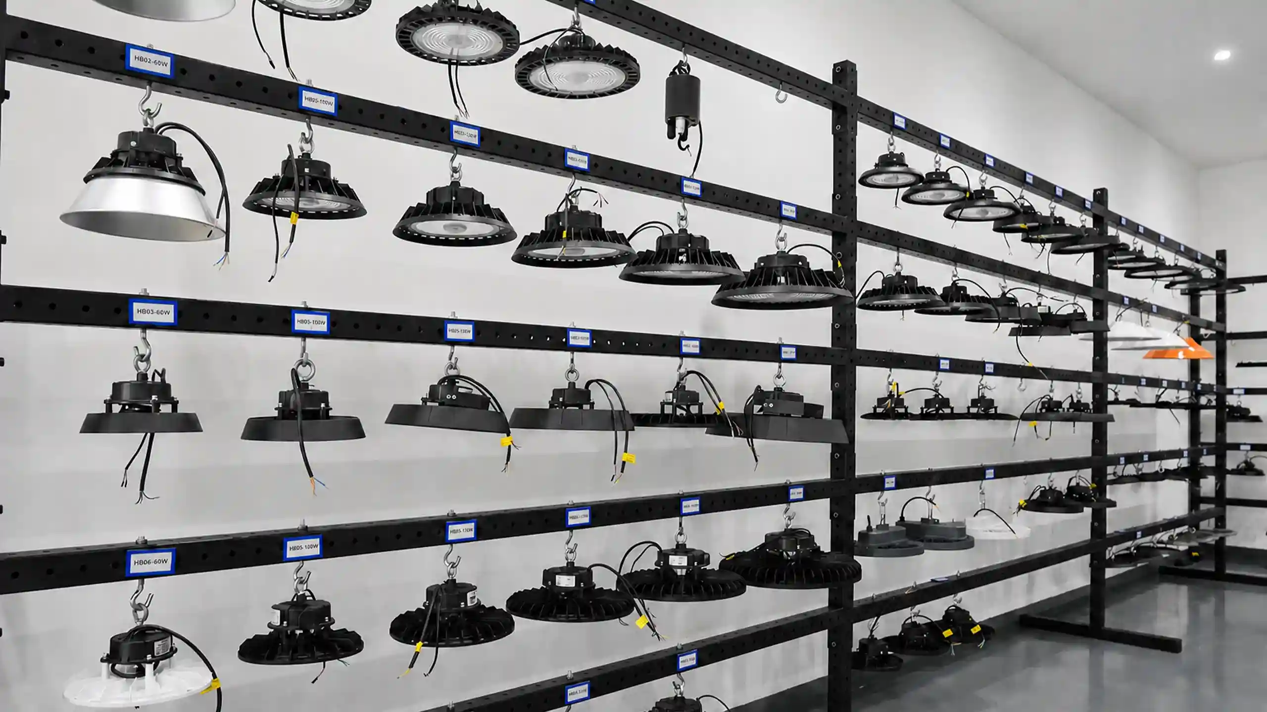 Factory Showroom Featuring Working Luminaire Samples