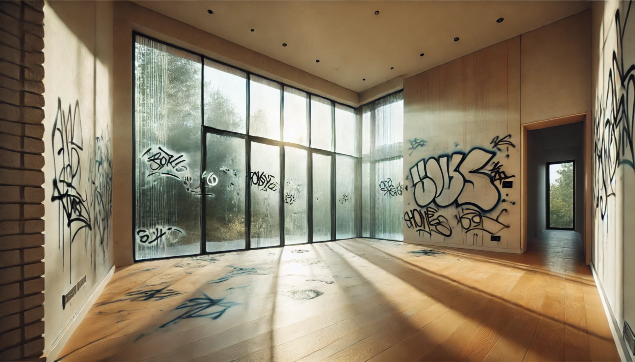 spray paint on glass